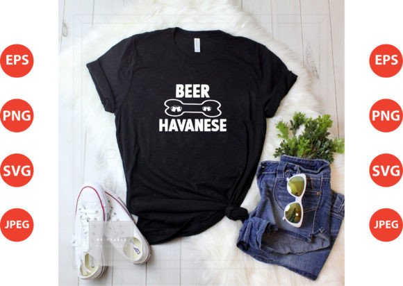 Beer Havanese Graphics for T-Shirt Designs