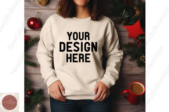 Beige Sweatshirt Mockup: Graphics for Hoodies