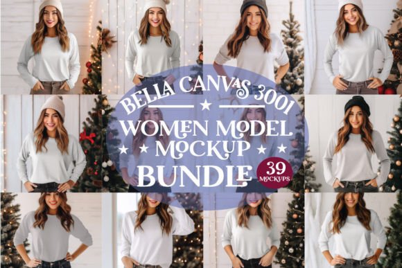 Bella Canvas 3001 Mockup: Graphics for Hoodies Sweatshirts