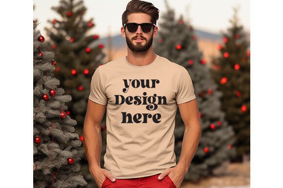 Bella Canvas Christmas Sand Mockup: Graphics & T-Shirts
