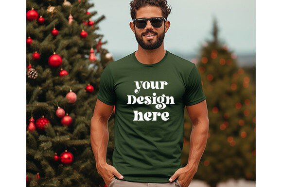 Bella Canvas Green Mockup for Graphics & T-Shirts
