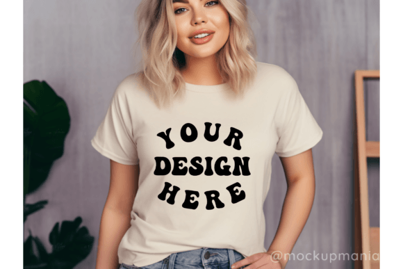 Boho Sand Tshirt Mockup for Graphics & T-Shirts
