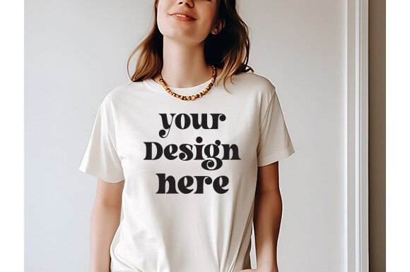 Comfort Colors 1717 Ivory Mockup: Graphics for T-Shirts