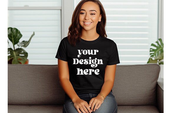 Gildan 5000 Women T-Shirt Mockup: Essential Graphics