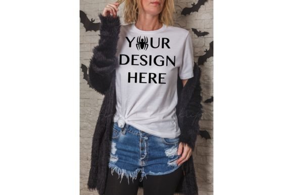 Halloween Tshirt Mockup Bella Canvas Graphics