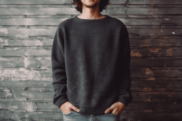 Men Wearing Black Tshirt Mockup: Graphics for Product Mockups