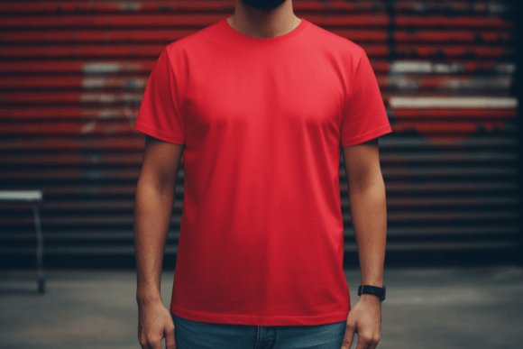Red T-Shirt Mockup Graphics for T-Shirts