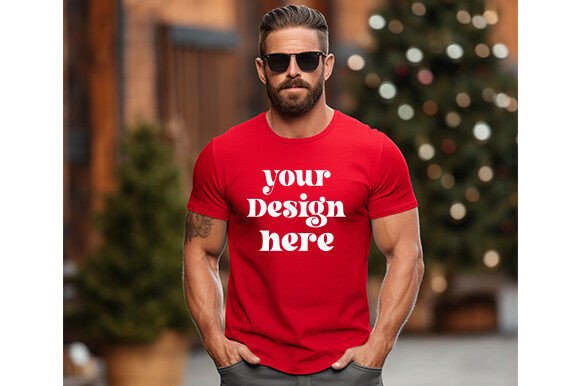 Reviewing the Bella Canvas Christmas Red Mockup