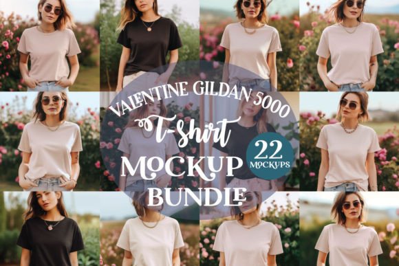Valentine Gildan 5000 Mockup: T-Shirts & Graphics