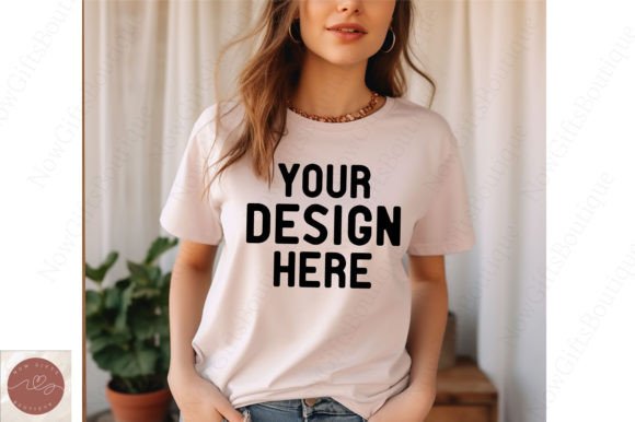 Valentine Gildan 5000 Women Mockup 7 Graphics for T-Shirts